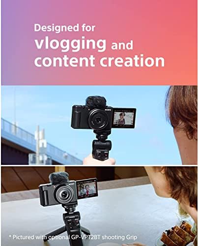 Sony ZV-1f Vlog Камера СО 4k Видео &засилувач; 20.1 ПРАТЕНИК За Креатори На Содржини И Влогери Бела ZV-1F/W Пакет СО ACCVC1 Комплет