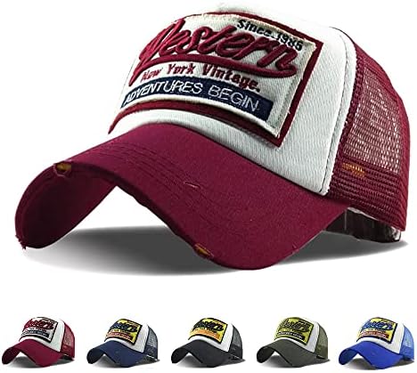 Западен Newујорк Гроздобер Бејзбол капа со капаче со топчеста капа за бејзбол капа прилагодлива големина за мажи и жени