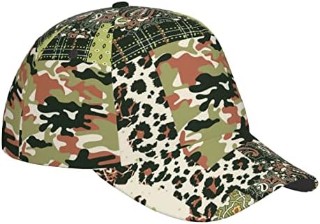 Камуфлажа на леопард печати тартан paisley цветна унисекс печати бејзбол капа лежерна камионџија прилагодлива мека капа