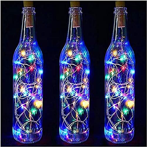Домашен декор 20 LED водоотпорен плута самовила светла за шише со вино со батерија оперирана жица за тегла забава свадба фестивал