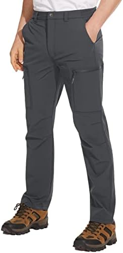 Машки пешачки панталони во Таквасен, лесен сув карго -работа панталони со 5 џебови воени тактички рипстоп Трајни панталони