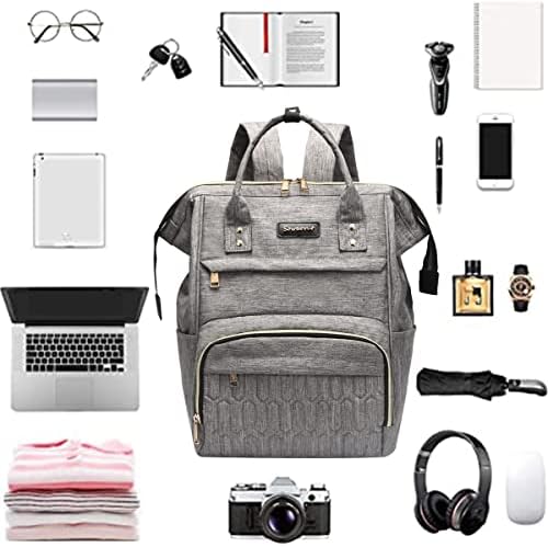 Ранец на лаптоп сојавоут 15,6 инчи секојдневен дневен пакет отпорен на деловно патување ранец за жени мажи