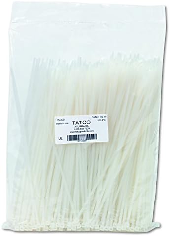 Tatco Tamper-Pruof Nylon Cable Ties, 11 x 3/16, 500 врски