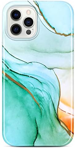 ЏИАКСИУФЕН Дизајниран За Iphone 12 Pro Случај iPhone 12 Случај Злато Искра Сјај Мермер Тенок Шок Отпорен Заштитни Tpu Мека Гума