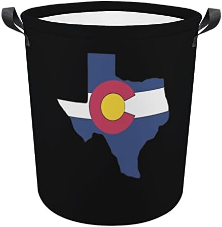 Тексас Преглед Колорадо Знаме Корпа За Перење Преклопливи Алишта Ја Попречуваат Кантата За Складирање Канти За Перење Со Рачки