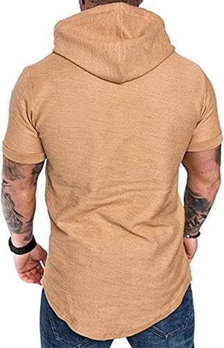 ДГХМ-jlmy летни модни модни маички со кратки ракави со кратки ракави, обична салата за теретани маици со маици за мускули, плетен хипстер