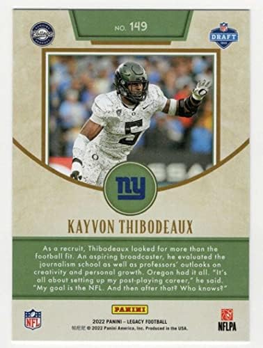 Kayvon Thibodeaux RC 2022 Panini Legacy 149 Nm+ -MT+ NFL Football NY Giants Rookie