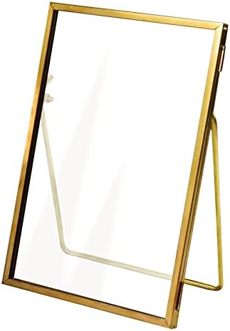 Аикскс метални рамки за слики 4x6 Златна слика | Пловечка рамка за дисплеј за десктоп, подароци за венчавки, уникатни подароци