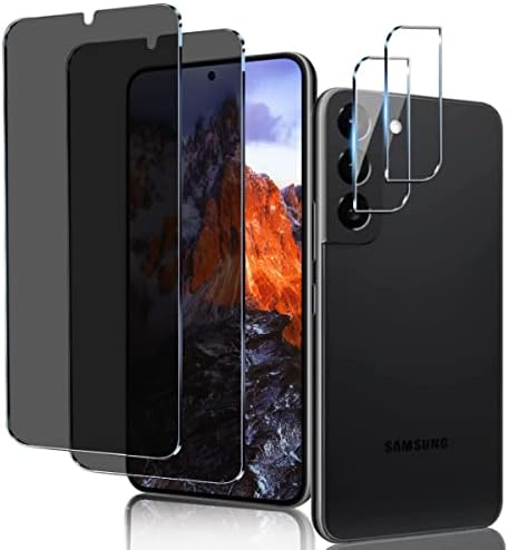[2+2 Пакет] Заштитник На Екранот За Приватност и Заштитник На Објективот На Камерата За Samsung Galaxy S21 5G 6,2 Инчен Заштедувач На Калено