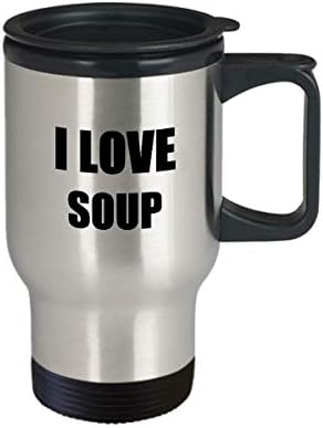 Сакам Супа Патување Кригла Смешни Подарок Идеја Новина Замолчени Кафе Чај 14оз Нерѓосувачки Челик