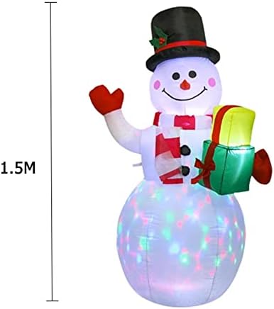 Божиќни украси на надувување на есл, надворешни надуени снежни светла, Божиќни светла, снежен човек, ротирајќи го Божиќниот