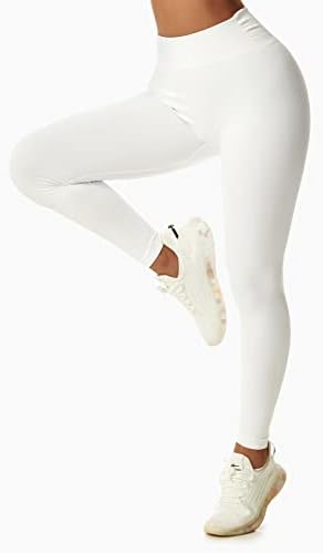 Аибианоцел тренингот шорцеви за жени со високи половини непречено скрипција Атлетска тежина за јога панталони Активни шорцеви хеланки