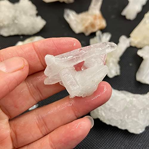 Rindem природен суров кварц бел чист кристален кластер за лекување камења кристална точка примерок дома декорација сурови кристали минерали