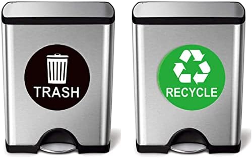 6 Парчиња Налепници За Рециклирање За Корпа За Отпадоци Самолеплива Налепница За Лого За Ѓубре Водоотпорна Пвц Корпа За Отпадоци