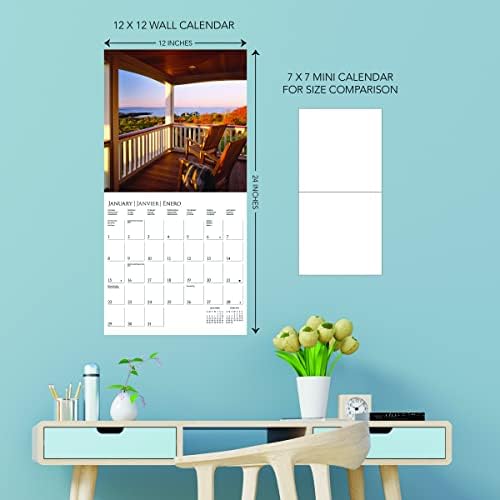 Графика 2023 На Ѕидниот Календар на Тремот | 12 х 12 | Густа Хартија | Почетна &засилувач; Организатор На Канцеларија | Голема Месечна