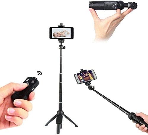 Youook Selfie Stick Tripod, продолжен статив за статив со безжичен далечински управувач