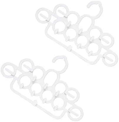 6 парчиња Керчиф вратоврска мода решетката бели панталони јамки за домашни појаси гардероба марами за закачалки за закачалки што висат