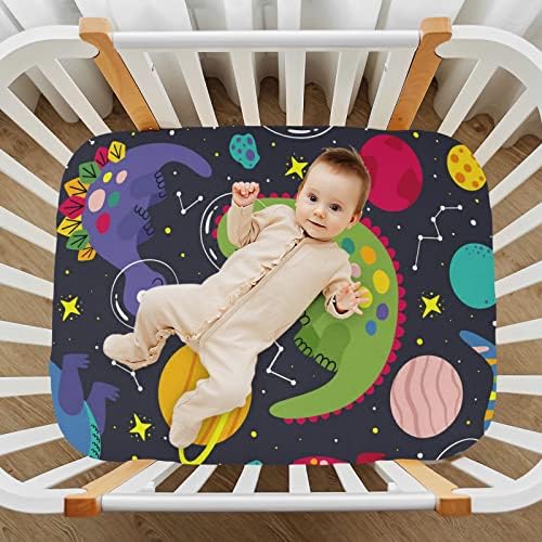 Вселенски чаршафи за креветчиња за бебиња за бебиња меки и дишечки бебешки креветчиња машина за перење и листови за игра за девојче дете
