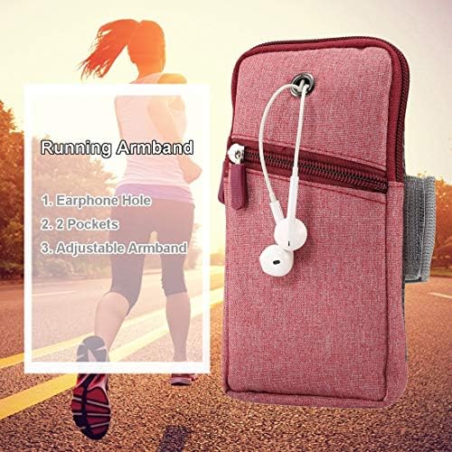 Гукинг Телефонска торба за трчање, држач за мобилни телефони Armband за iPhone 12 11 Pro Max XS/XR/8/7/6 Plus, држач за теретана за рака, торбичка