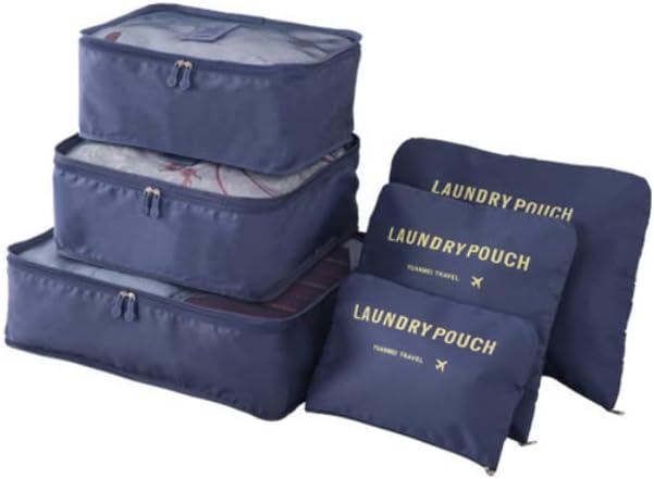 Патување за складирање со 6 парчиња багаж и облека водоотпорна торба за сортирање торба за складирање 6-парчиња сет