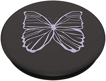 Лесна пастелна виолетова сива пеперутка Popsockets Swappable PopGrip