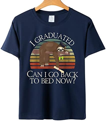 Здфер Хавајски кошули за жени за дипломирање сезона печатени со врвови со кратки ракави на вратот, маици Туника блуза лето