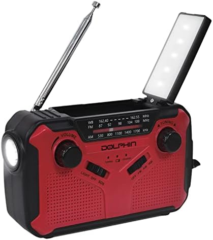 Dolphin R-100c DSP 10-Watt Portable 3-band итен случај AM/FM/временски временски период БТ