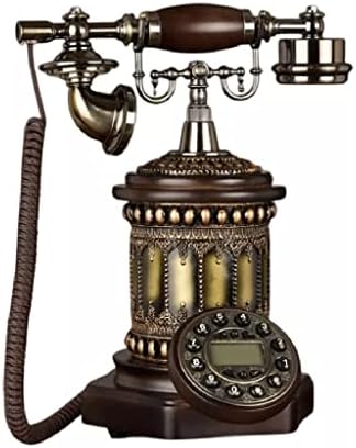 Lepsjgc Антички кабел повикувач на лична карта Домашни телефони Гроздобер класичен домашен цилиндричен фиксен телефон за домашна канцеларија за уметност Телефон за ?