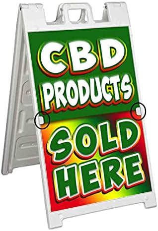 Производите на CBD продадени тука Делукс А-рамка значајна, вклучува 2 отстранливи панели и штанд
