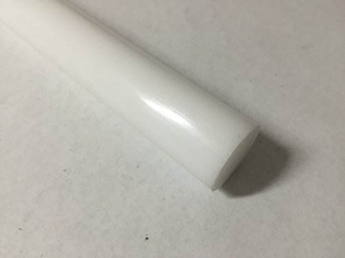 Ацетал кополимер пластична тркалезна шипка 3 1/2 дијаметар, 12 должина - бела боја