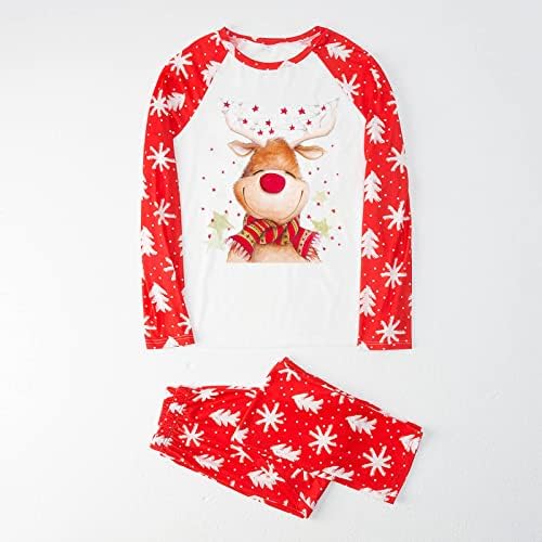 Божиќни семејни пижами што одговараат на комплети Божиќ со долг ракав Дедо Мраз, Пант забава Семејство, Божиќни PJs, сетови за