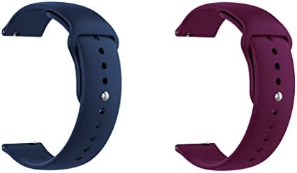 Еден ехелон Брза за часовници за часовници компатибилен со Garmin Vivomove HR Silicone Watch Strap со заклучување на копчињата,