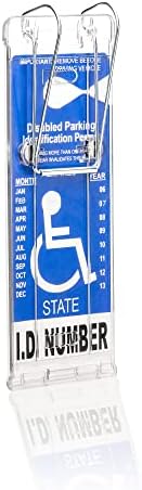 JL Безбедност Visortag® Вертикал Најдобар достапен начин за лесно заштита, прикажување и замавнување на плакард за паркирање на хендикеп.
