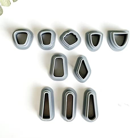 Секачи за Колачиња од Полимерна Глина – Комплет Од 10 Пластични Машини За Накит и Обетки