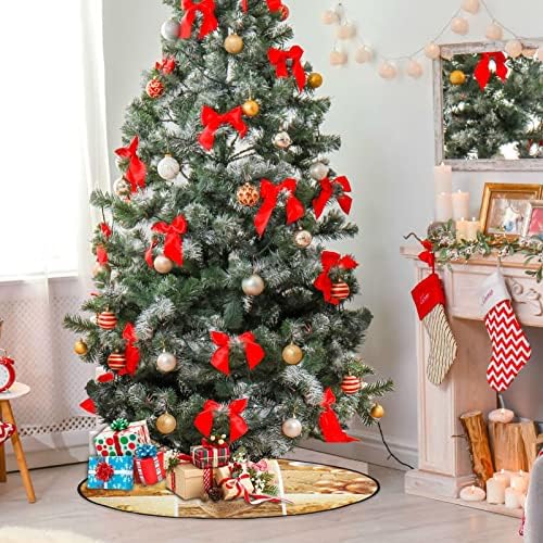 Купода Златна Божиќна декорација новогодишна елка душеци водоотпорно здолниште на дрво, Божиќни starsвезди Ангел Божиќ дрвја за држач