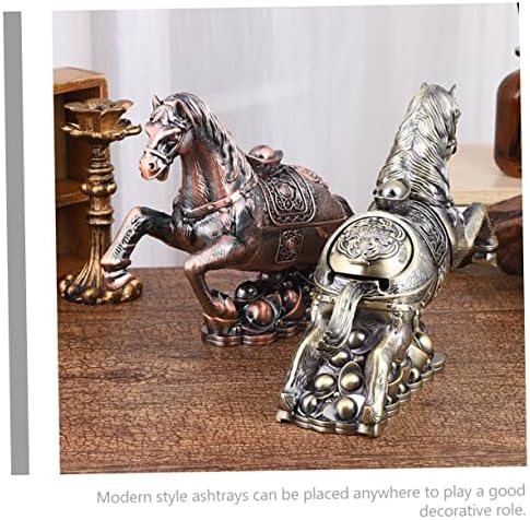 Хомојој Аштрај Кинески декор метал на отворено декор на отворено метал декор успех статуа кинески пепелници со капаци на коњски биста,