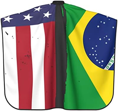 Знаме На САД Бразил Унисекс Салон За Сечење Коса Наметка Крпа Бербер Фризерска Обвивка Фризура Престилка Крпа Додаток За Стилизирање За Мажи