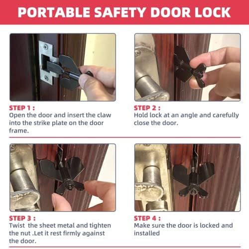 1 парчиња за заклучување на вратата, заклучување на вратата, заклучување на вратите за домашни врати за заклучување на брави за дополнителен