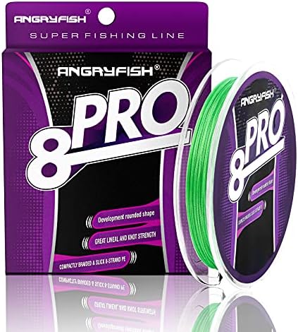 Angryfish 8-Pro плетенка риболов линија-Дополнителна тенка дијаметар-сопственост на ткаење Техника-Исклучителна јачина засилена со јачина-нула