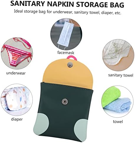 Doitool 6 парчиња санитарна торба за складирање на салфетки за чување торбички торбички вреќи со патент за складирање зип околу паричници