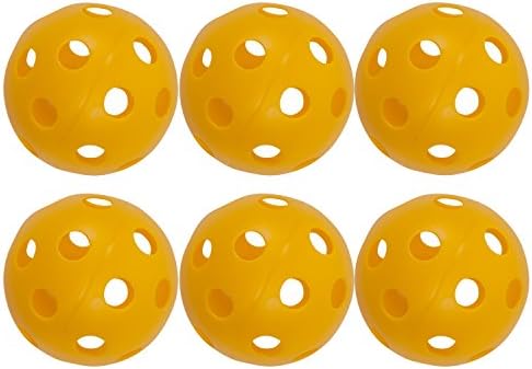 Шампион Спортски Жолти Пластични Меки Топки: Шупливи Топки за Спортска Пракса Или Игра - 6 Пакет, 12 инчи