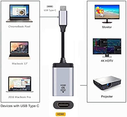 XIWAI USB-C тип C до HDMI кабел HDTV адаптер 4K 60Hz 1080p за таблет и телефон и лаптоп