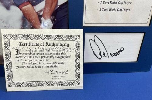 Ли Тревино 11х15 Метирана потпишана индекс картичка со холограм Б & Е - автограмирани фотографии за голф