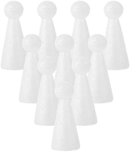 Конус за украси на сцената од 50 парчиња: CM конус калапи материјал DIY украси околу бела кукла уметност цветни луѓе Декоративни центар за моделирање