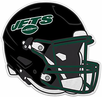 Rico Industries NFL New York Jets 3D шлем во форма на шлем, намалена форма на облик на знак - Декор на домашна и дневна соба - меко
