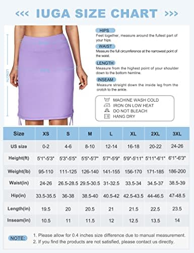 Iugaенски женски 20 “Голф со должина на коленото здолништа Атлетски тенис здолниште за жени обични скромни здолништа со џебови