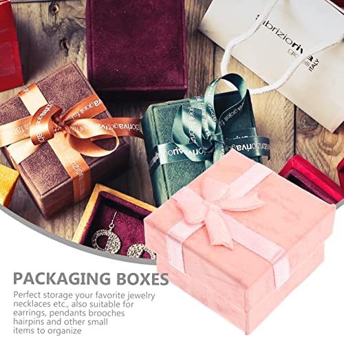 Кутии За Подароци Од Прстен Од Хартија УНОНА: 24 парчиња Картонска Кутија За Накит Обетки Кутии За Приврзоци Мал Држач Со Вметнување Сунѓер