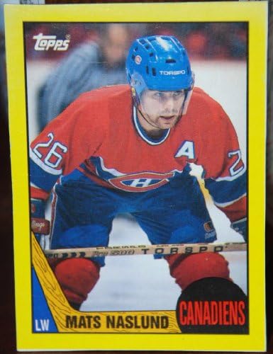 1987-88 Топс Матс Наслунд l Монтреал Канадиенс кутија дно NHL хокеј картичка