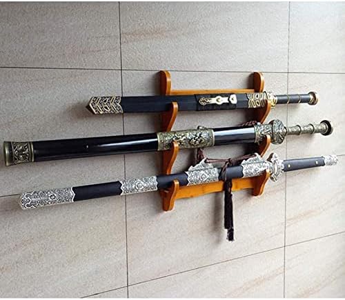 Држач за меч yiwango wallид- држач за дрвени мечеви, закачалка Самураи Катана меч дисплеј решетка за меч меч