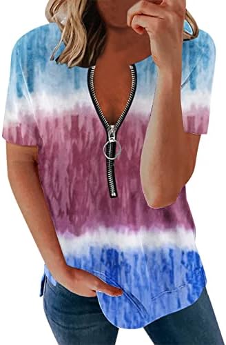 Девојки Поштенски Блузи Врвови Со Кратки Ракави За Жени V Врат Спандекс Графички Есенски Летни Блузи 2023 Облека ПО